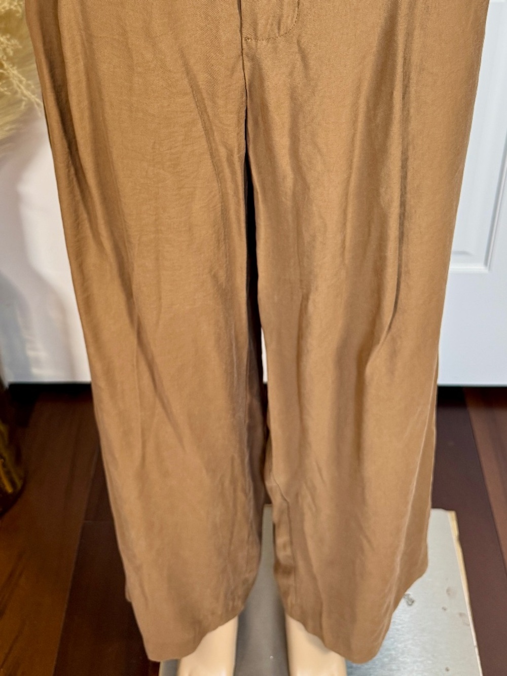 ZARA BROWN WIDE LEG PANTS SIZE MEDIUM - Picture 3 of 13
